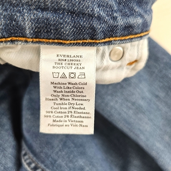 Everlane The Cheeky Bootcut Two-tone Raw Hem Jeans Size 30 - Picture 13 of 14